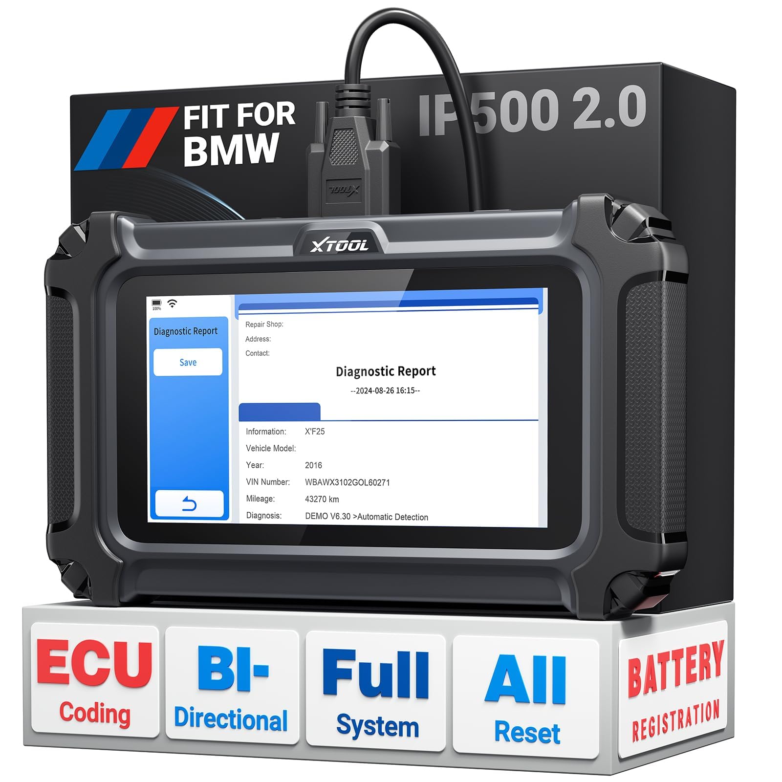 Amazon.com: XTOOL IP500 for BMW OBD2 Scanner, Full Systems